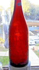 Garrafa de cerveja vintage marrom vidro em relevo G Hall 7 Sons Norwood selo coroa comprar usado  Enviando para Brazil