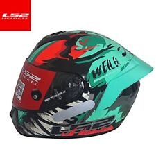 Capacete de motocicleta LS2 FF352 rosto inteiro novato Weiler verde perfeito preto brilhante, usado comprar usado  Enviando para Brazil