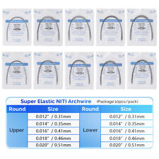 100X Dental azdent Ortho Arco fios super elástico Niti Redondo 012 ~ 020 Upper & Lower comprar usado  Enviando para Brazil