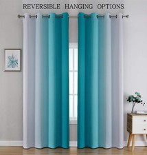 Cortinas e cortinas blackout para quarto 52" X 95" turquesa e cinza, usado comprar usado  Enviando para Brazil