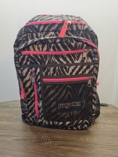 Usado, Mochila Jansport grande estudante zebra tigre preto cinza rosa zíperes muito espaço comprar usado  Enviando para Brazil