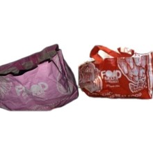 2 sacos duráveis para armazenamento de alimentos para lavanderia | Vermelho, rosa macio - Bolsa de compras elegante, usado comprar usado  Enviando para Brazil