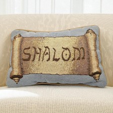Travesseiro de tapeçaria tecido pergaminho vintage "Shalom" decoração judaica 12x8" comprar usado  Enviando para Brazil