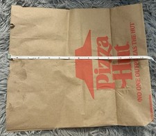 SACO DE PAPEL MARROM clássico Pizza Hut 9x12,5” colecionável sem fumaça! comprar usado  Enviando para Brazil