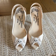 Usado, Salto Vivienne Westwood x Melissa Anglomania caveira tamanho 8 39 bombas biqueira aberta raro comprar usado  Enviando para Brazil