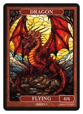 Ficha de vitral Dragon 6/6 Givememana Tokens Magic the Gathering comprar usado  Enviando para Brazil