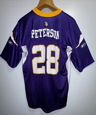 Camiseta de futebol MINNESOTA VIKINGS 28 AP Peterson XL SKOL Reebok EXTRA GRANDE comprar usado  Enviando para Brazil