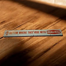 Placa de porta vintage OOAK SUPER RARA Get 'em Where They Hide With Real-Kill 18,5" comprar usado  Enviando para Brazil