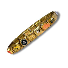 Pulseira Berloque Italiana Vintage Dourada com 18 Berloques Estilo Vintage - Pronta para Usar comprar usado  Enviando para Brazil