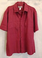 Chemise rouge coton d'occasion  Bourg-de-Thizy