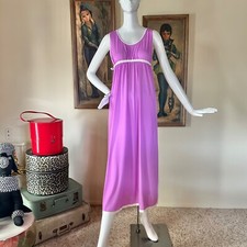 Camisola de festa pijama vintage década de 1970 elétrica impertinente lilás lados abertos PJS P comprar usado  Enviando para Brazil