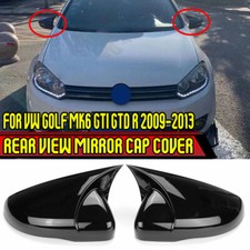 Para Vw Golf MK6 Gti Gtd R 09-13 Capa Espelho Porta Wing Caps Case Brilho Preto comprar usado  Enviando para Brazil