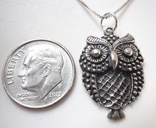 Pingente de prata esterlina 925 coruja bonita bem decorado comprar usado  Enviando para Brazil