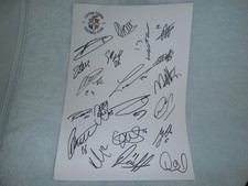 Signed cardsheet luton for sale  LEATHERHEAD