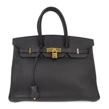 Hermes Black Taurillon Clemence Birkin 35 Torebka □G 70A NQ00755, używany na sprzedaż  Wysyłka do Poland