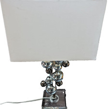 MEIO SÉCULO MODERNO VINTAGE CROMADO BOLHA ABAJUR DE MESA BASE TRANSPARENTE SUPER BOM!!! comprar usado  Enviando para Brazil
