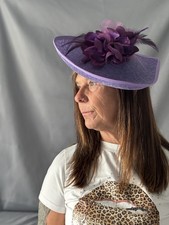 Purple cream fascinator for sale  DERBY
