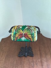 Abajur de mesa estilo Tiffany vitral com base de metal borboleta comprar usado  Enviando para Brazil
