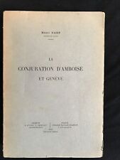 Conjuration amboise genève usato  Bologna