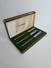 Conjunto Parker 45 caixa verde oliva (esferográfica, lápis mecânico de 0,9 mm e ponta de fibra) comprar usado  Enviando para Brazil