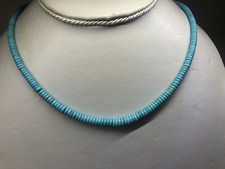 Collana rondelline turchese usato  Torre del Greco