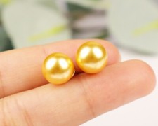 Gold pearl earrings for sale  Union City