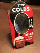 Raro Vintage Hill's Cold Tablets Drogaria Exibição de Publicidade em Lata com Espelho  comprar usado Raro Vintage Hill's Cold Tablets Drogaria Exibição de Publicidade em Lata com Espelho  comprar usado  Enviando para Brazil