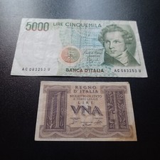 Vecchie banconote regno usato  Riolo Terme