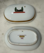 Caixa de bugigangas de porcelana vintage La Maison De Cartier Pantera Negra Limoges comprar usado Caixa de bugigangas de porcelana vintage La Maison De Cartier Pantera Negra Limoges comprar usado  Enviando para Brazil