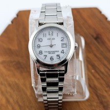 Casio relógio de data feminino movido a energia solar precisa de bateria tom prata casual básico comprar usado  Enviando para Brazil