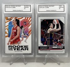 Juego de novato Caitlin Clark gema graduada como nuevo 10 Panini instantáneo y novato del año segunda mano  Embacar hacia Mexico