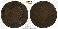1795 Cabelo Flutuante Borda Letrada Grande Centavo 1C PCGS G4 #2006 comprar usado  Enviando para Brazil