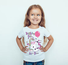  Camiseta de cumpleaños personalizada para niños diseño unicornio niño/niños/niño pequeño/bebé segunda mano  Embacar hacia Mexico