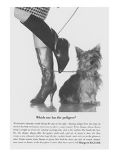 Botas Harper's Bazaar Vintage Estampa Ad Dog Anos 60 9x6 comprar usado  Enviando para Brazil