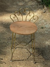 gold vintage stool vanity for sale  Wartburg
