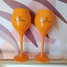 Conjunto de 2 taças de vinho Veuve Clicquot acrílico champanhe à beira da piscina acampamento laranja comprar usado  Enviando para Brazil