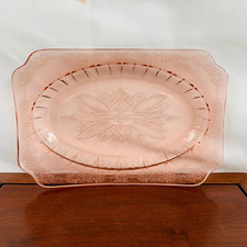 Vintage Lindo Decorativo Prato de Vidro Rosa Tigela TRy comprar usado  Enviando para Brazil