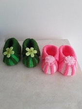 Selbstgestrickte babyschuhe m� gebraucht kaufen  Lahr
