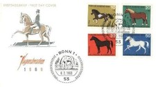 Germany 1969 FDC 578-81 Konie Pferde Horses na sprzedaż  PL