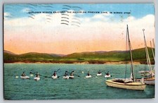 Cartão postal - Escoteiros exploradores desfrutando dos caiaques em Pineview Lake Utah - Caiaques comprar usado  Enviando para Brazil