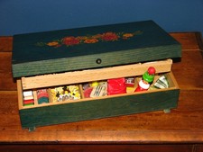 Nähkiste nähbox holz gebraucht kaufen  Kaltenkirchen