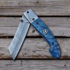 Damast taschenmesser handgefer gebraucht kaufen  Sindelfingen