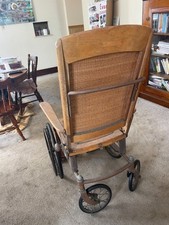 Antique wooden wheelchair for sale  Manor