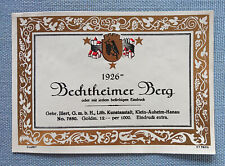 Etiqueta De Vino Antigua Etiqueta Modelo Etiqueta Bechtheimer Berg Auheim Illert comprar usado  Enviando para Brazil