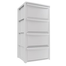Commode tiroirs blanc d'occasion  Drumettaz-Clarafond