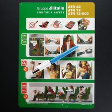 Alitalia safety card usato  Italia