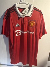 Camiseta Adidas 2022/2023 United Manchester Soccer Home vermelha com colarinho G comprar usado  Enviando para Brazil