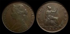 1861 half penny for sale  LEIGH