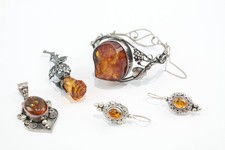 Sterling silver amber for sale  LEEDS