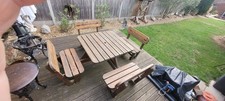 Wooden garden table for sale  TAMWORTH